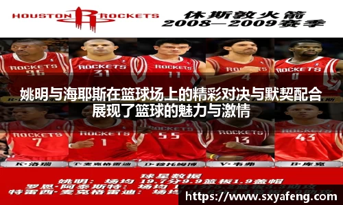姚明与海耶斯在篮球场上的精彩对决与默契配合展现了篮球的魅力与激情